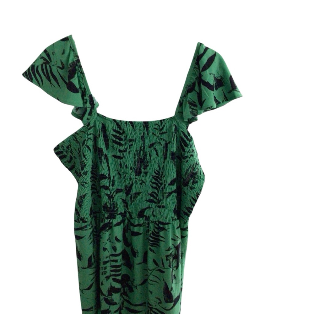 Lily Morgan Green and Black Patterned Top